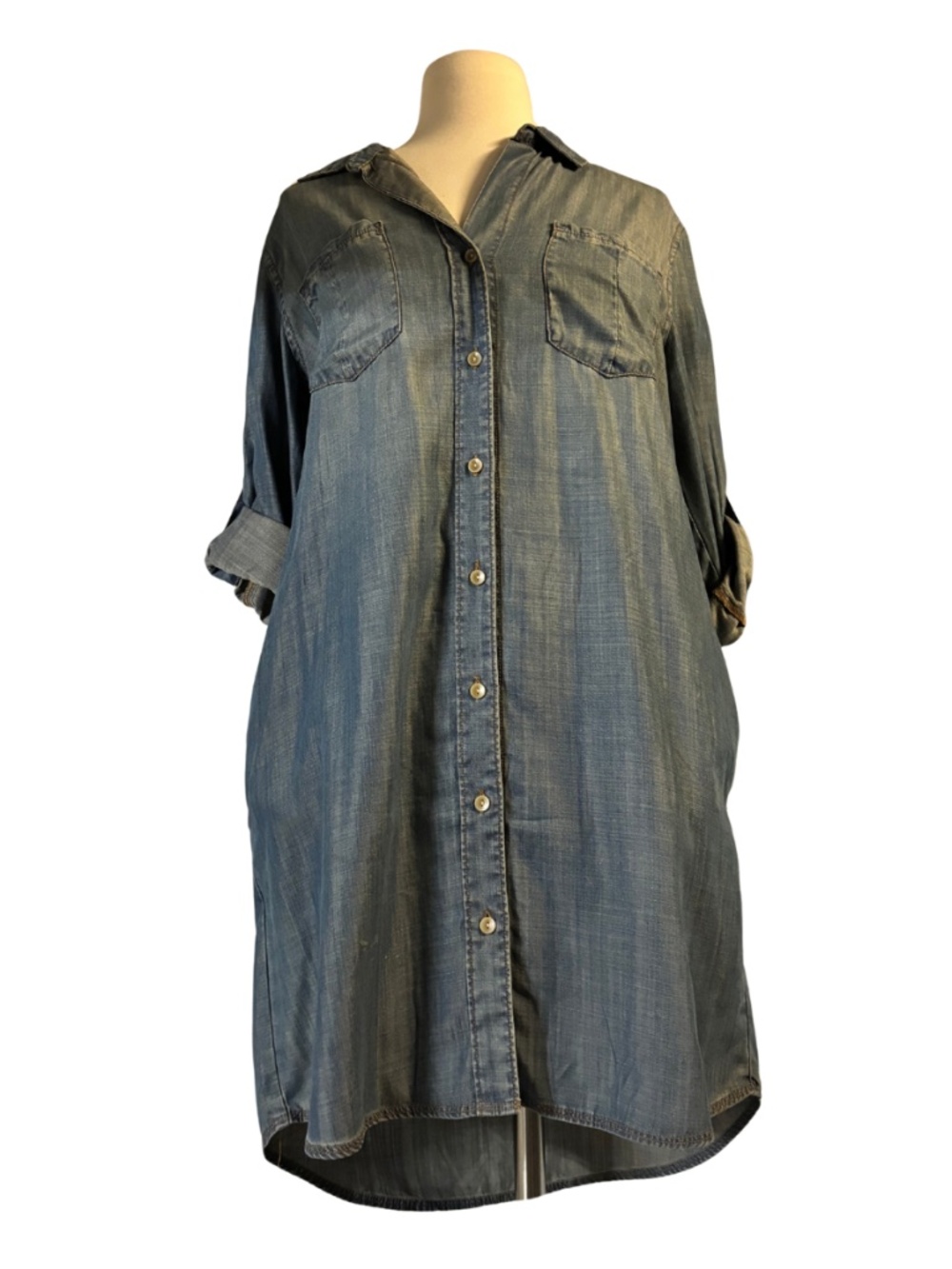 Denim Button Down Shirt Dress